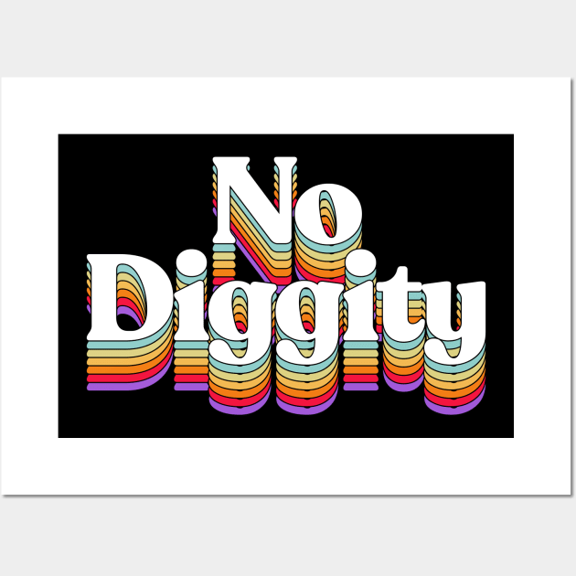 No Diggity #2 / 90s Hip Hop Rainbow Graphic Design Logo Wall Art by DankFutura